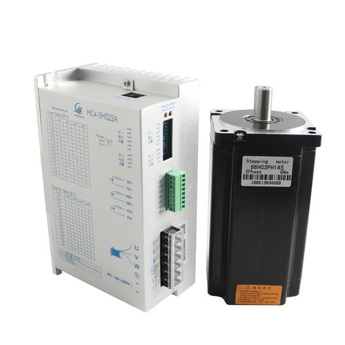 86HC3PH125三相BYG350C步进马达套装6Nm高压AC220V驱动HCx-3H522A
