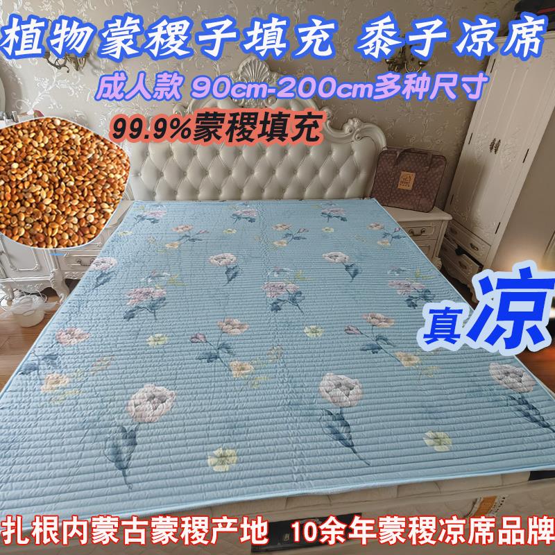 志成多维蒙稷凉席大床用夏季冰凉透气纯植物黍子填充成人儿童床垫