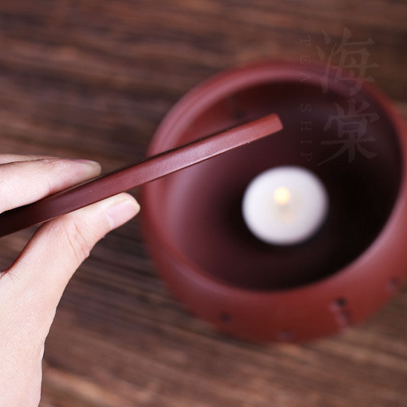紫砂蜡烛温茶器 酒精炉煮茶炉小火炉日式煮茶器蜡烛加热炉热茶炉