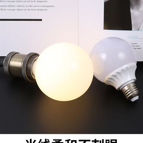 LED龙珠灯泡奶白大圆形G80灯泡节能e27螺口暖黄光G45化妆镜台灯