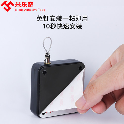 自动免打孔家用闭门器弹力均w收木门关门器缓冲铁拉绳闭合推拉移