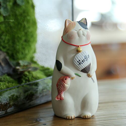 日式陶瓷创意手工可爱精致猫咪办公客厅桌面小摆件装饰礼物女新品