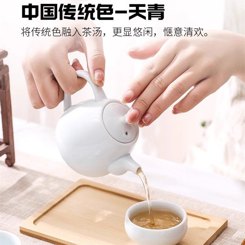 松发瓷器陶瓷旅行茶具套装青瓷便携包户外整套功夫茶具旅行快客杯图片