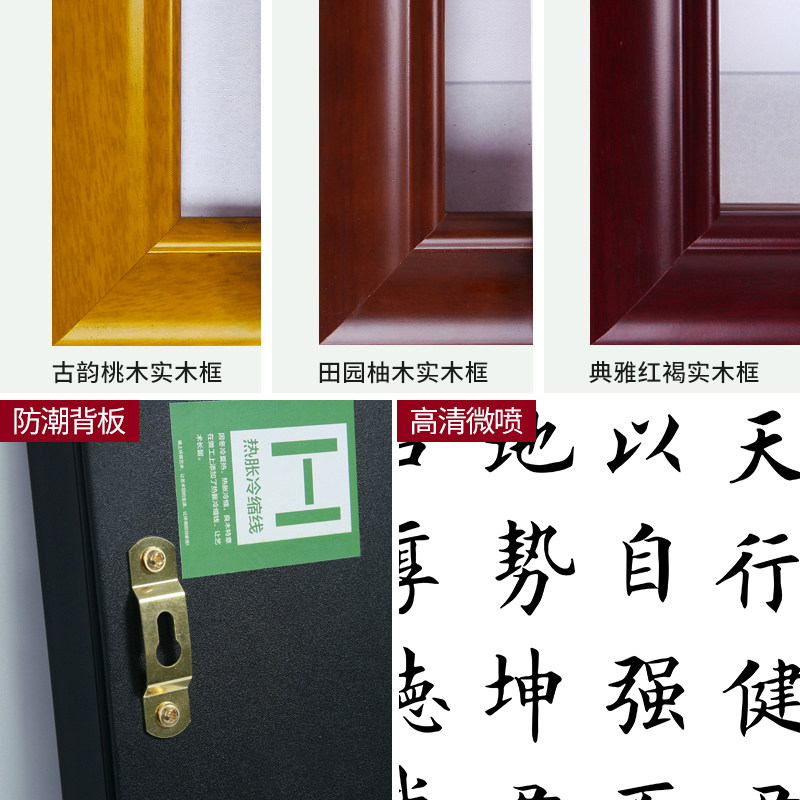天行健君子以自强不息字画书法挂画办公室书房励志斗方装饰画手写