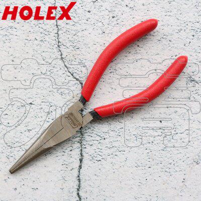 德国霍夫曼HOLEX尖嘴钳 细长钳口 光面钳体 手柄带塑料覆层 160mm