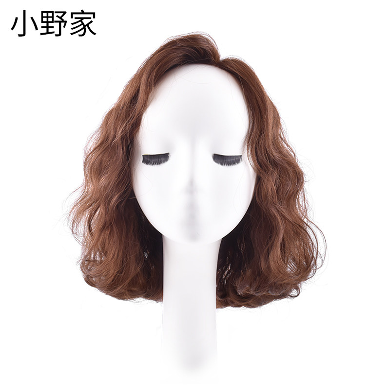 羊毛卷短发假发女真发偏分港风微卷蛋卷头短发造型蓬松自然假发套