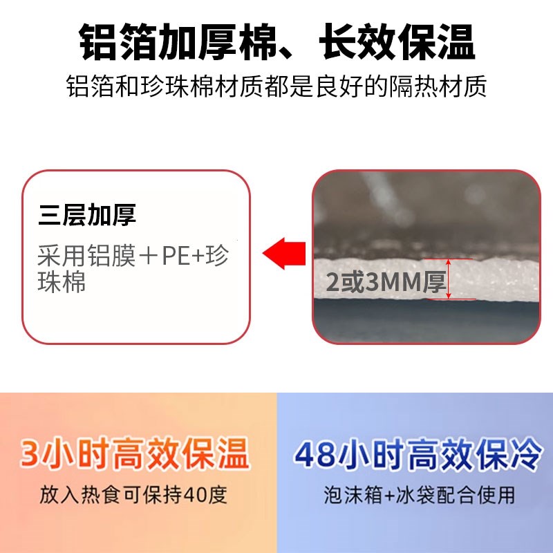大闸蟹冷冻食品冷藏螃蟹海参快递生鲜水产保鲜冰块恒温夏季保温袋
