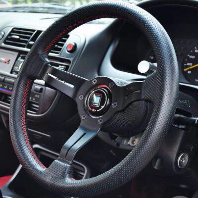 汽车改装方向盘赛车方向盘飞度GK5竞技快拆nd盘真皮方向盘通用型