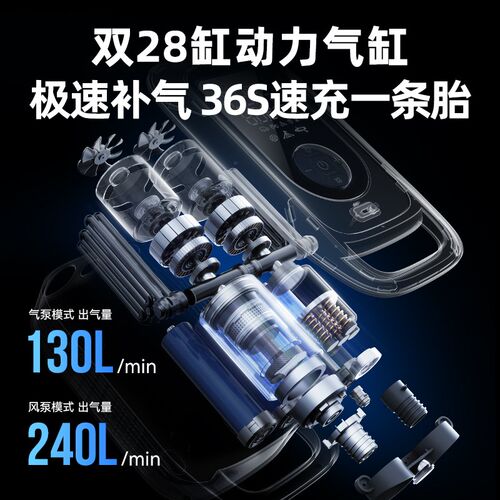 沃橙浆板充气泵橡皮艇帐篷户外露营高压电动打气泵抽充两用多功能