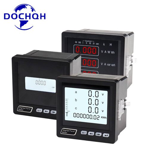 DOCHQH三相液晶多功能电力仪表AC5A 380V智能三相数显表AC220V