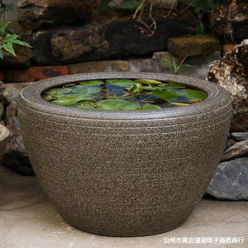 陶瓷鱼缸水缸养鱼阳台睡莲荷花缸室外庭院陶瓷大缸鱼缸老式大水缸