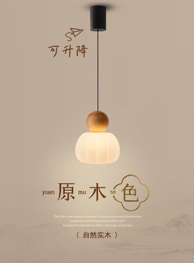 日式复古可升降南瓜小吊灯