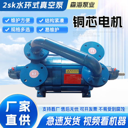 工厂直供2sk水环式真空泵 工业高真空液环式真空泵双级真空抽气泵