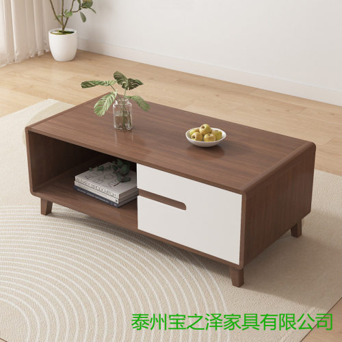 圆角茶几客厅小户型家用中式现代简约胡桃色原木色风工厂一件批发