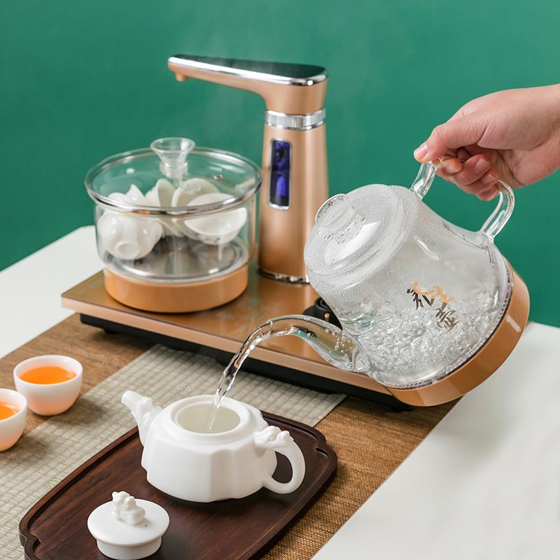 玻璃壶全自动上水电茶炉功夫茶具茶盘套装配件快速炉电热烧水壶
