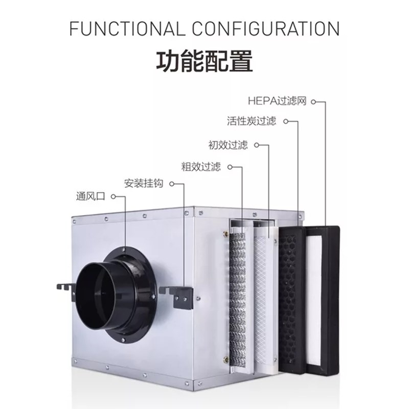 新品净化器 新风净化箱PM2.5 除雾霾除尘四重过滤净化箱 空气净化