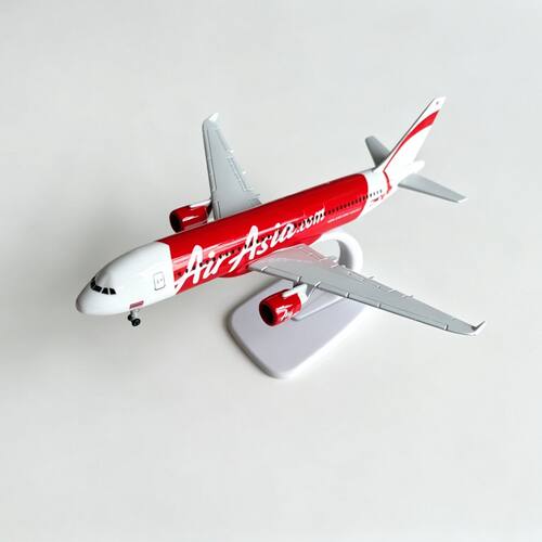亚洲航空亚航空客A320合金飞机模型带起落架仿真客机摆件收藏航模