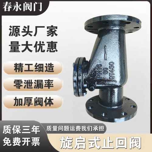 铸铁旋启式法兰卧式国标止回阀