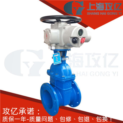 Z945X-10/16Q 暗杆弹性座封闸阀 DN300软密封球铁电动法兰闸阀