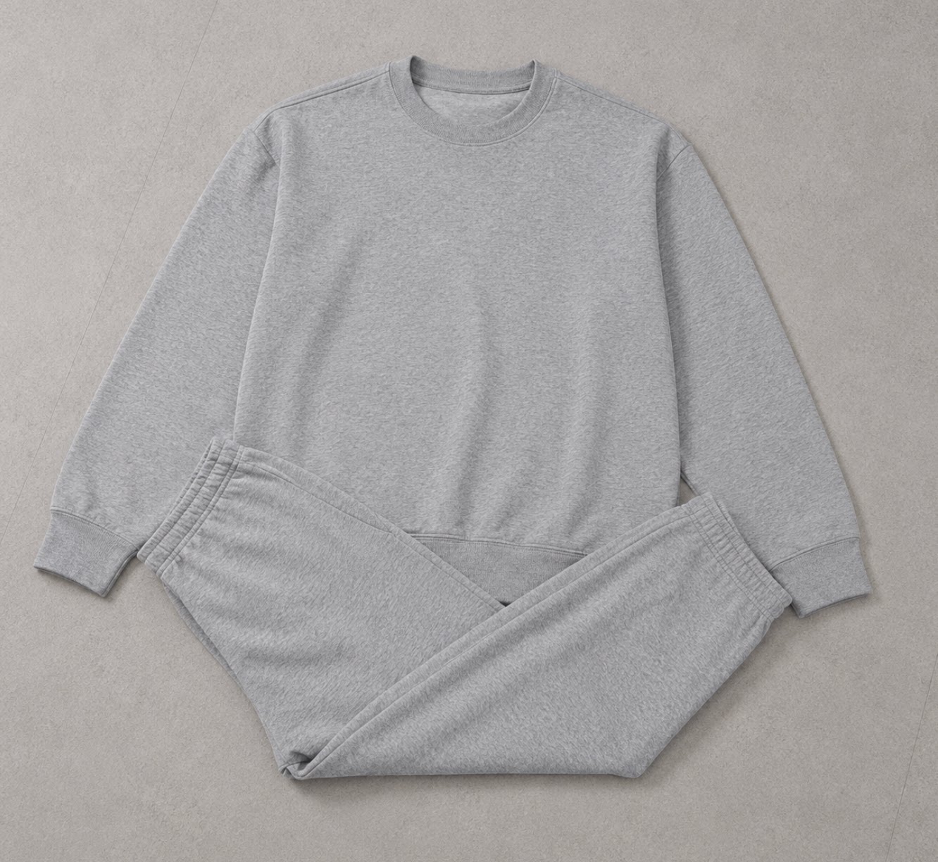 thumbnail for Here's a picture of a custom sweatshirt set in gray and black