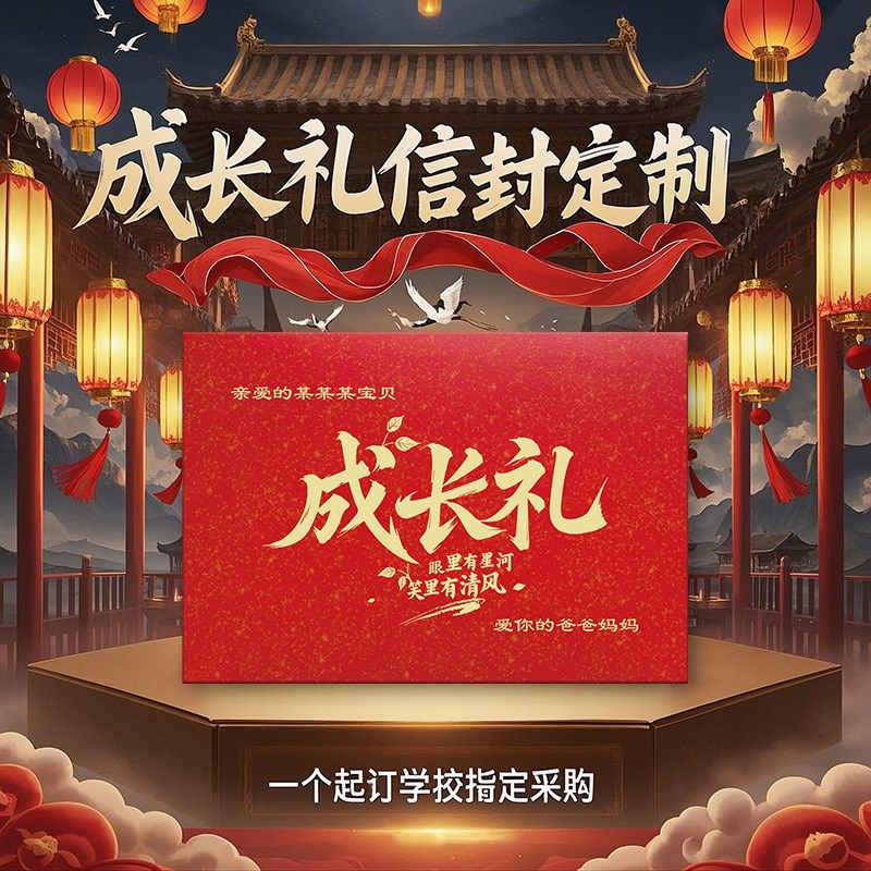 儿童十岁成长礼盒定制信封diy手工生日礼物仪式感纪念品套装