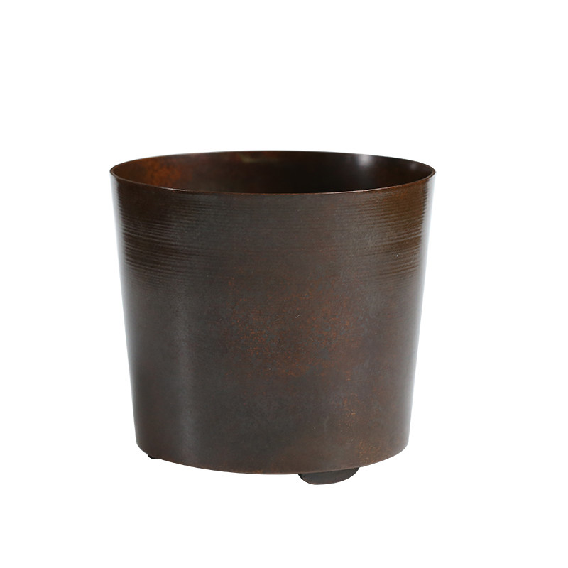 复古纯铜建水日式茶洗水洗杯洗家用手工水盂茶渣缸桶功夫茶具配件