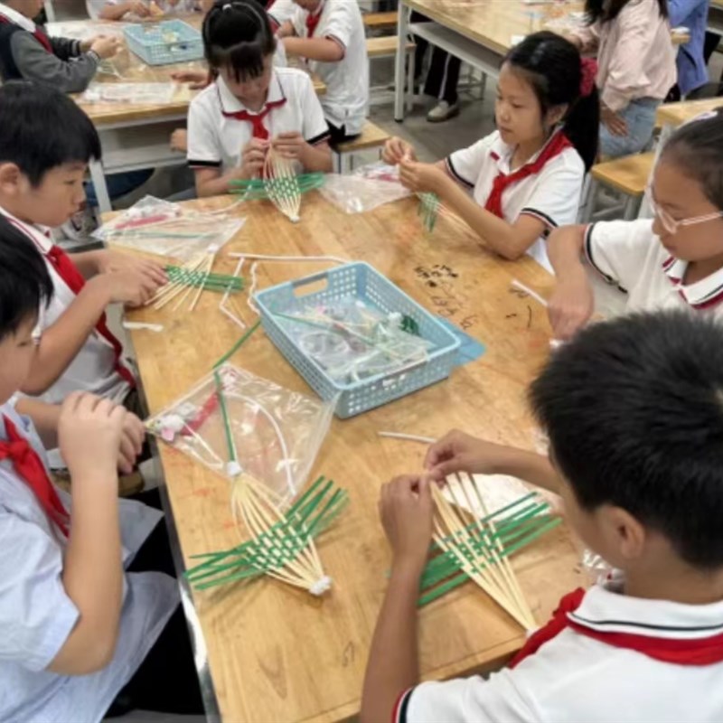 篮子竹编diy手提篮材料包非遗手工校园团建活动竹篾竹编工艺品图片