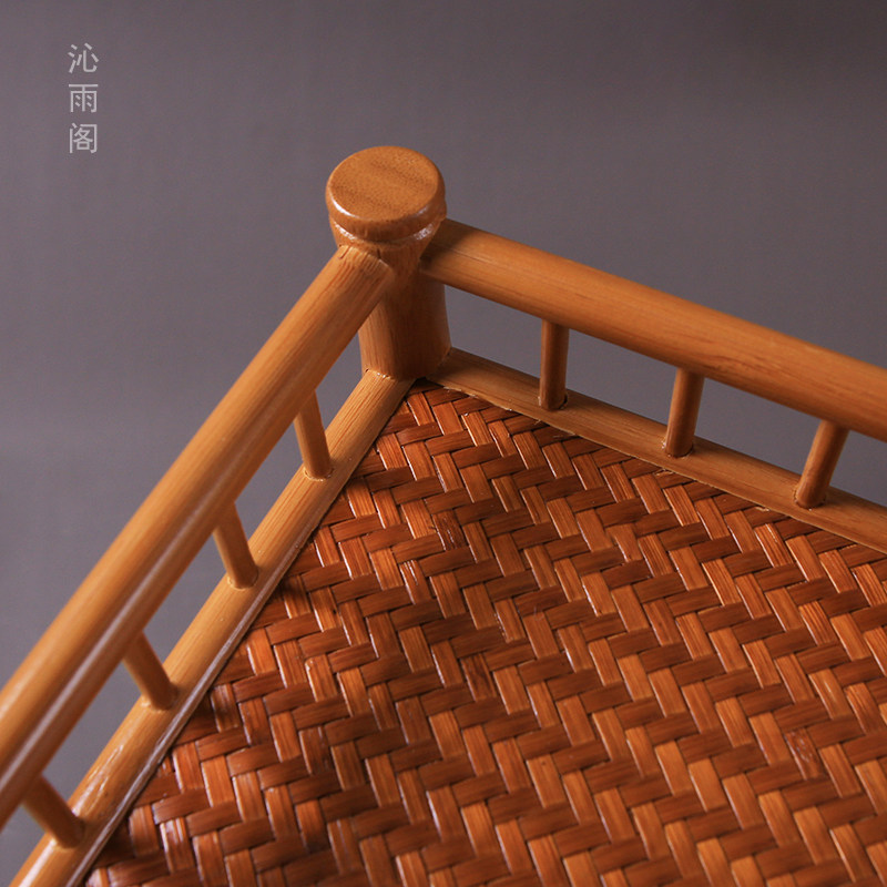日式席面三层置物架茶道茶具摆件文玩收纳盘双层茶杯架干泡台茶盘