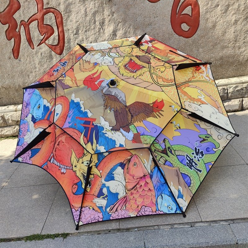 钓鱼伞防晒防雨加固通风黑胶万向遮阳伞2米2.2 2.4米钓鱼箱钓椅专
