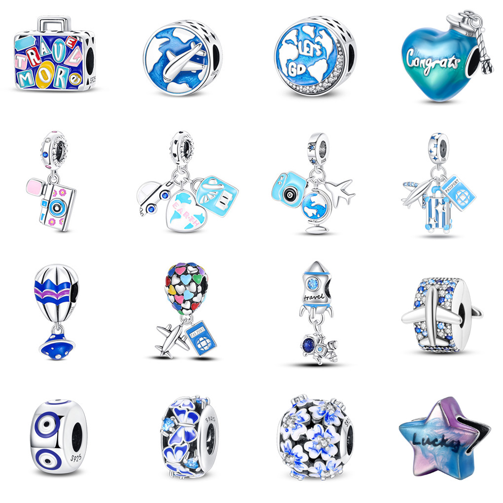 创意蓝色旅行串珠beads串珠DIY