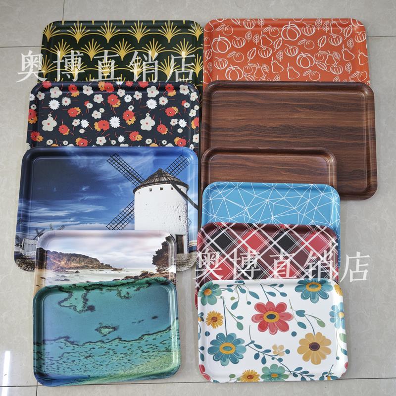实木托盘餐具菜盘面包点心家用木制长方形日式