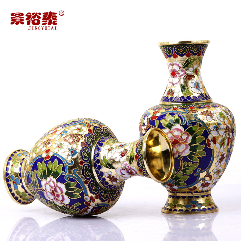 景泰蓝花瓶摆件铜胎掐丝北京特色工艺品外事礼物结婚纪念品