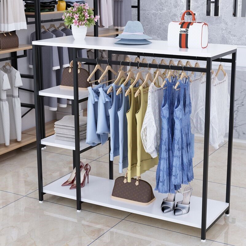 服装店中岛衣帽包包陈列展示架童装店铺女装店挂衣货架家用挂衣架
