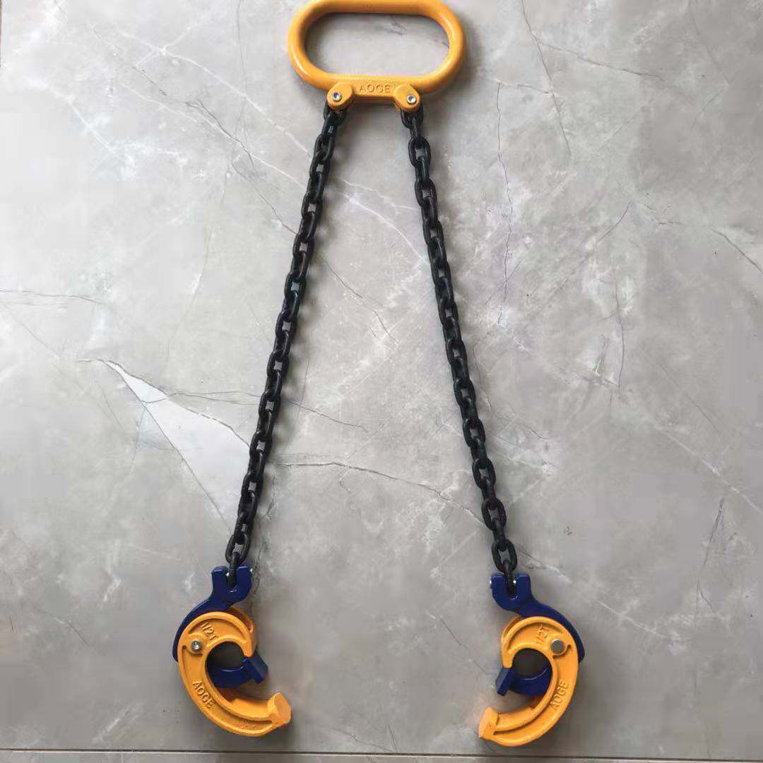 油桶吊钩夹子叉车鹰嘴双链四钩夹具吊钳起重吊具装卸油桶工具桶夹