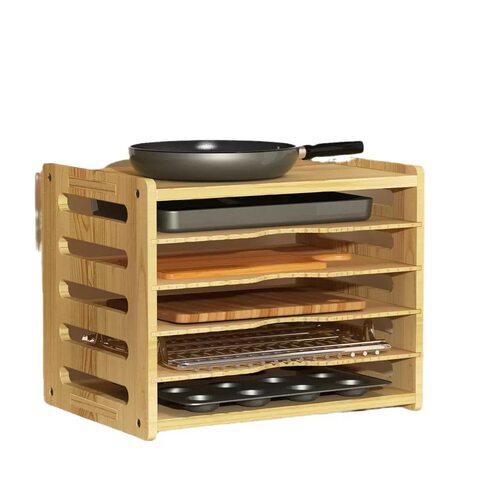厨房餐盘收纳柜厨具分隔器餐具垂直托盘储物盘烤肉烤盘锅盖子收纳