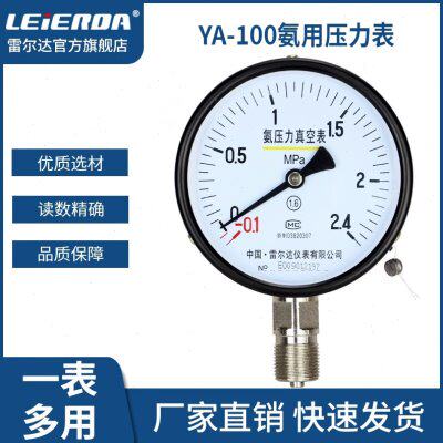 雷尔达 氨气压力表 氨用压力表 压力真空 负压正压-0.1-2.4MPa