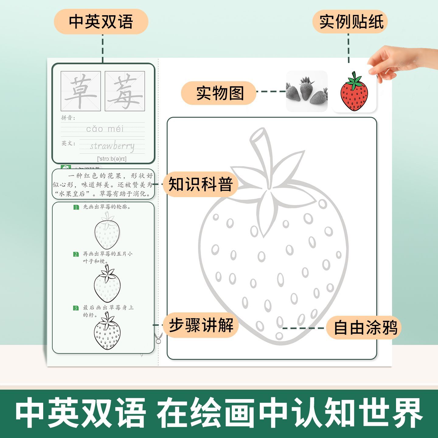 幼儿园大班涂色涂鸦益智绘画本