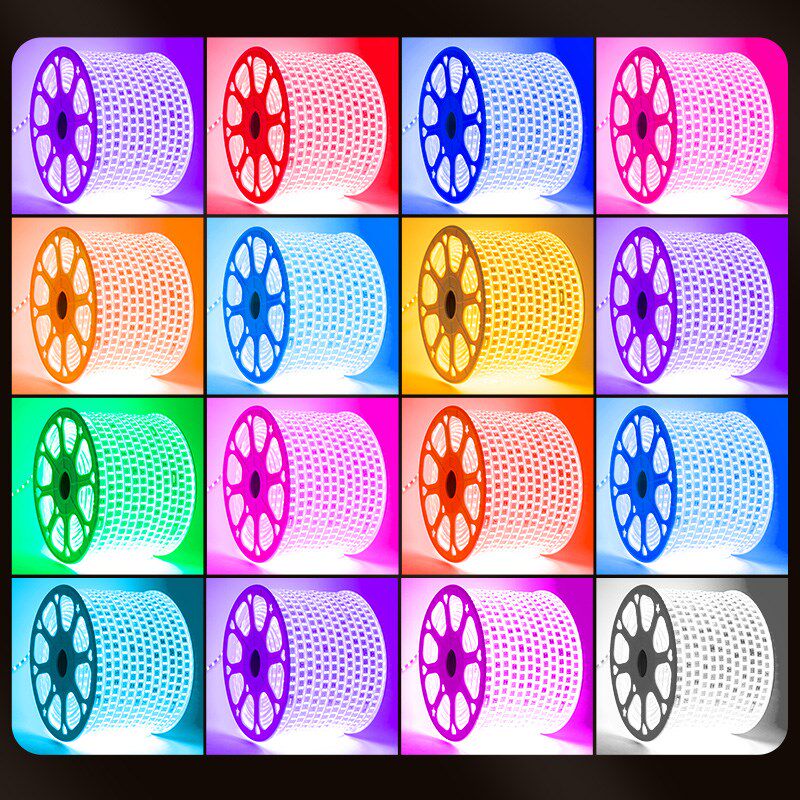 灯带led灯条变色七彩智能吊顶遥控软灯带三色防水客厅220v彩灯rgb