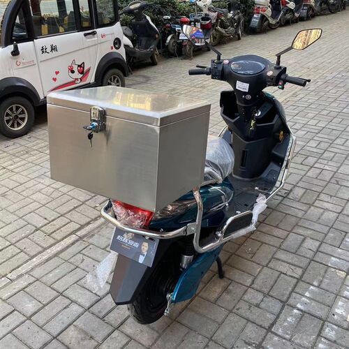 摩托车后备箱不锈钢304踏板电动车尾箱加大号通用防水储物工具箱