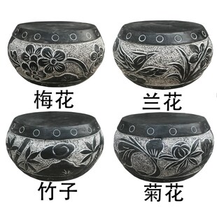 柱墩石垫基石皮圆墩空心石雕柱石墩子柱础柱顶石青石柱墩底座庭院