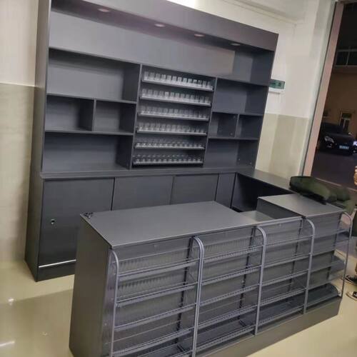 便利店展示柜收银台烟酒柜超市收银台烟柜台组合一体展柜转角酒柜