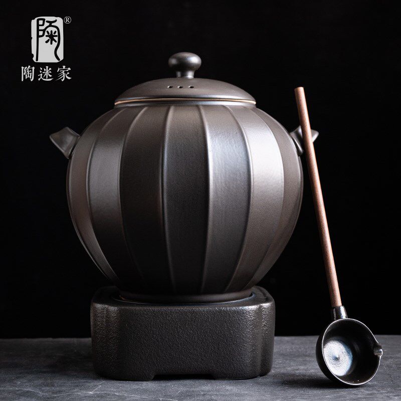 陶迷超大容量煮茶壶电陶炉烧水壶中式茶馆饮茶器带盖养生茶釜大罐