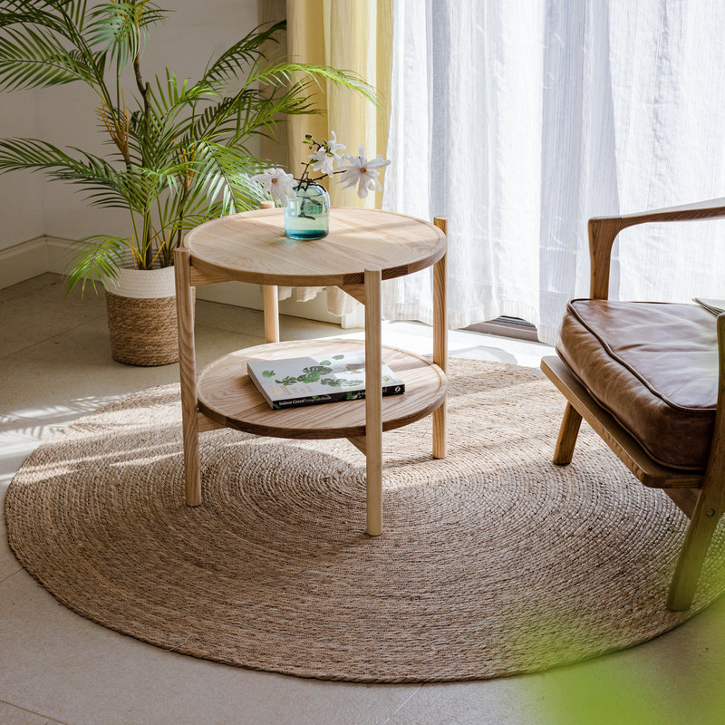草编地毯卧室床边地垫手工编织水日式草垫客厅芦苇茶几垫摄影拍照