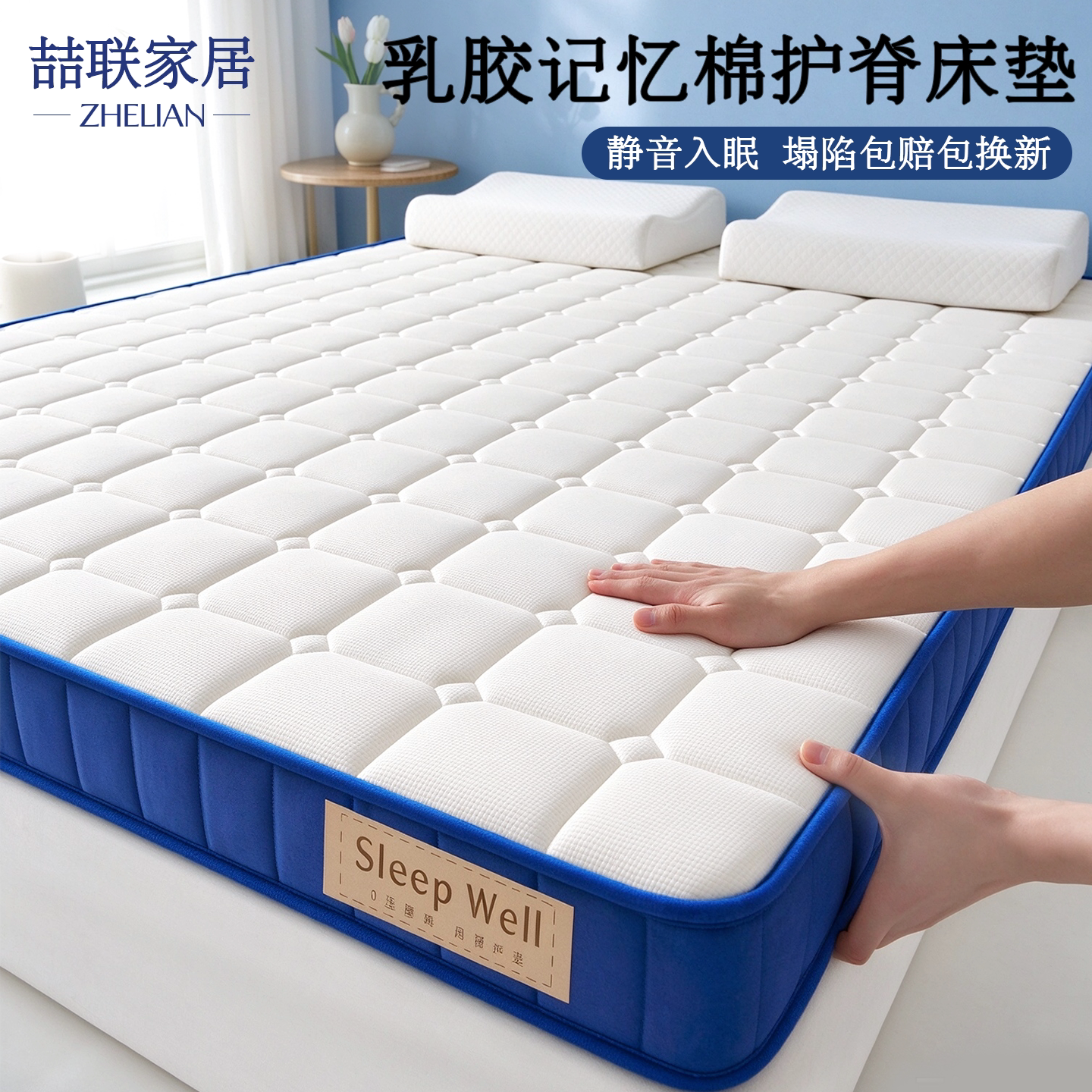 乳胶海绵床垫家用卧室记忆棉软垫子学生宿舍单人租房专用铺底床褥