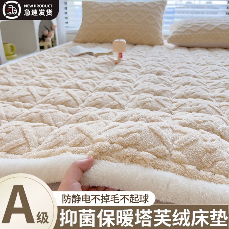 秋冬加厚塔芙绒牛奶绒保暖床褥垫