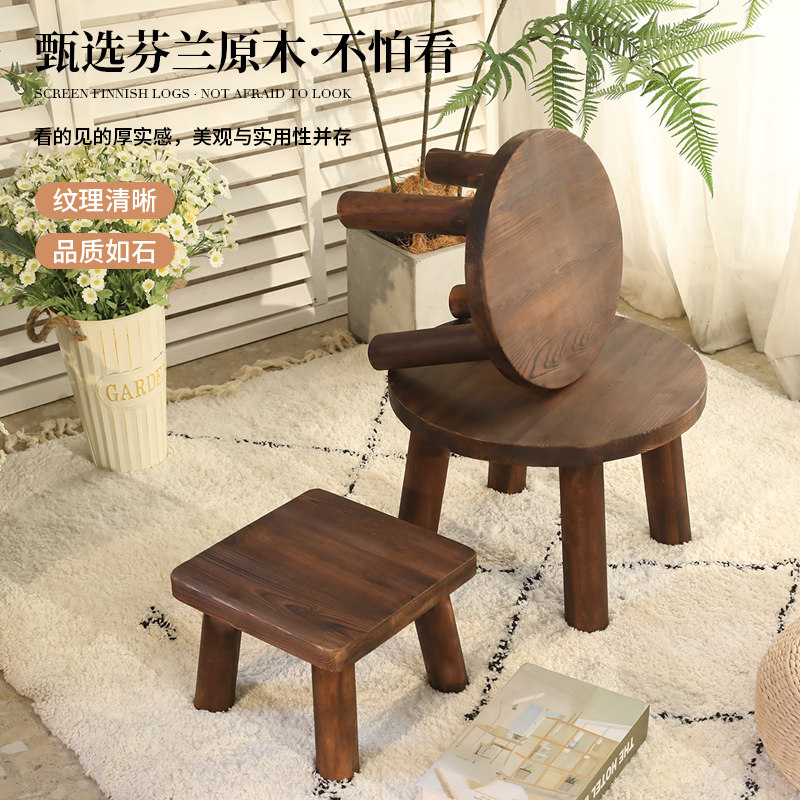 中式实木矮凳家用小方凳入户迷你凳子宝宝换鞋凳儿童木制板凳小型