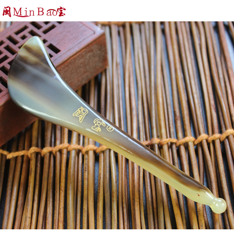 闽宝牛角拨筋棒美容棒面部通用经络刮痧板脸部按摩眼部专用点穴笔