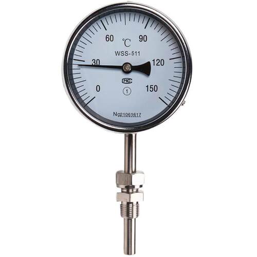 WSS-511 卡套式双金属温度计 1.0级 0-100 活动卡套螺纹M16*1.5