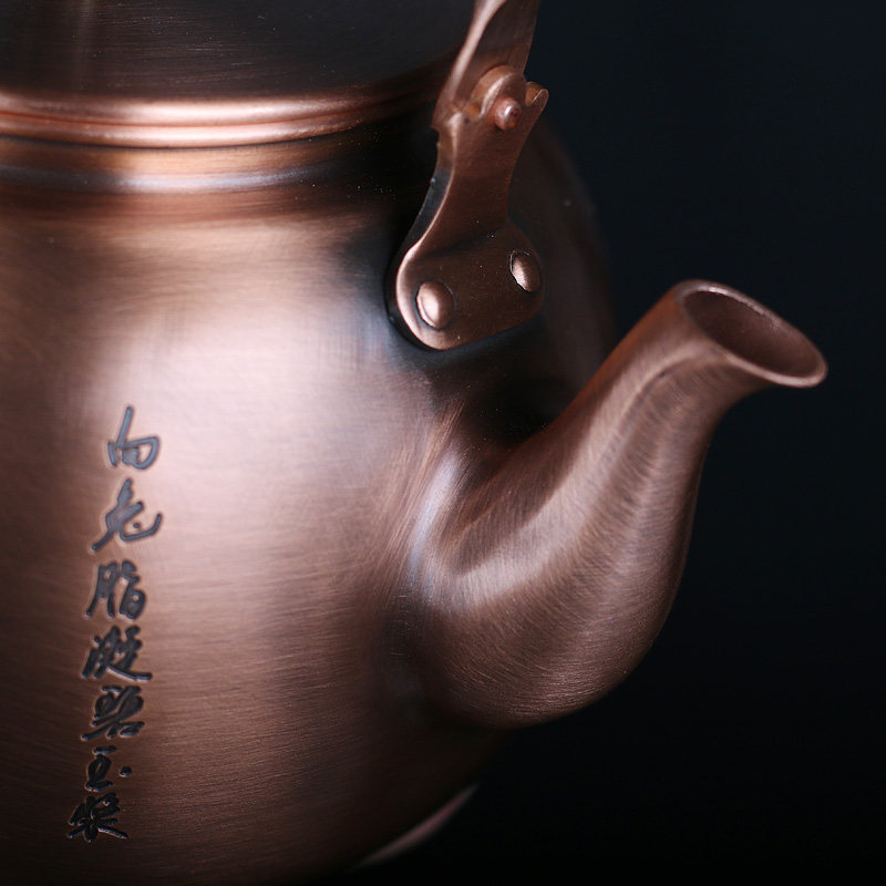 品丰铜壶烧水壶煮茶壶手工纯紫铜茶壶红铜家用沏茶壶茶具电陶炉