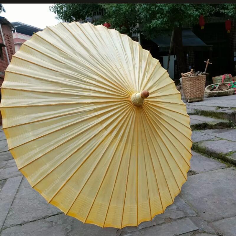 新中式古黄色文化伞防雨桐油阜外花园大型油纸伞加纱实用摄影油伞